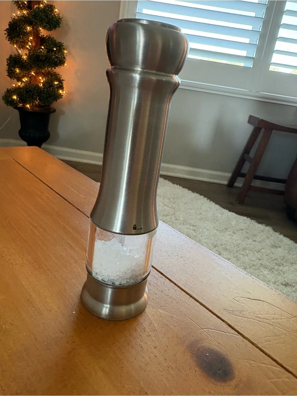 William-Sonoma Electric Salt Mill, Stainless Steel, Brand New in Box